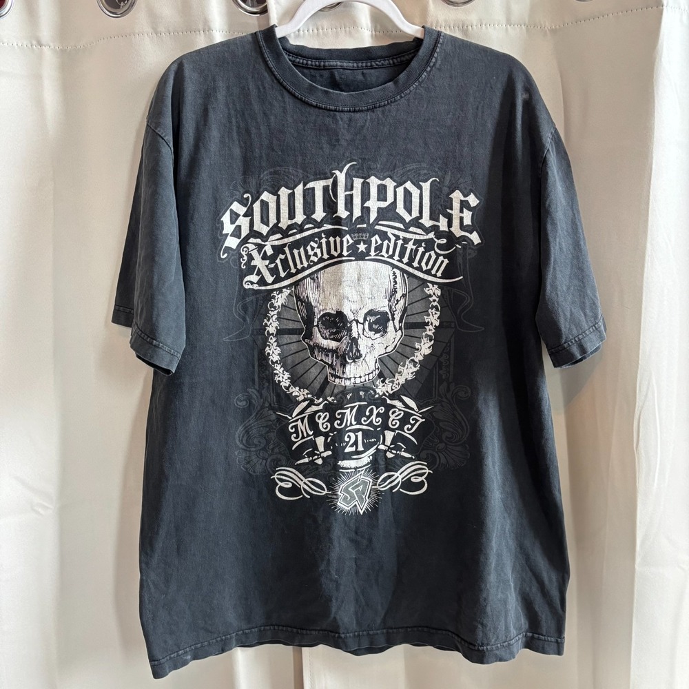 Vtg Y2K South Pole Xclusive Edition Mens Shirt Y2K Thrashed XL Skater‎ 19308x